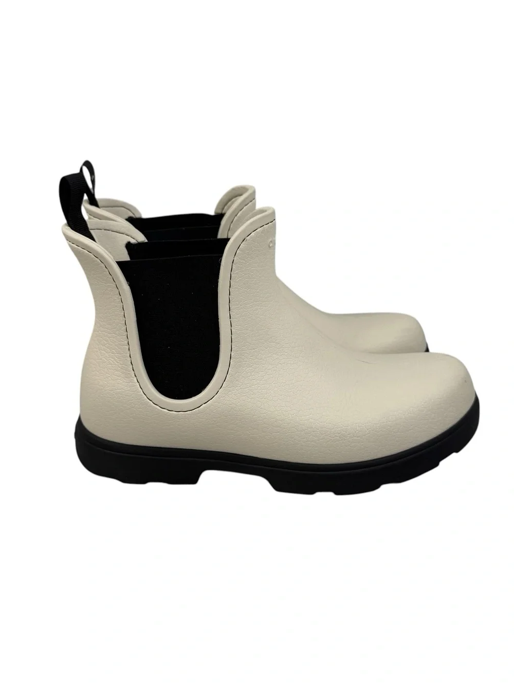 CROCS Dylan Chelsea Boot Creme Water Resistant Outdoor Rain Shoes Women’s Sz 8